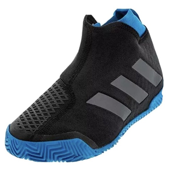 Adidas Stycon Black and Blue Women's ALL COURT TENNIS Shoes Size 8.5 - Picture 1 of 12